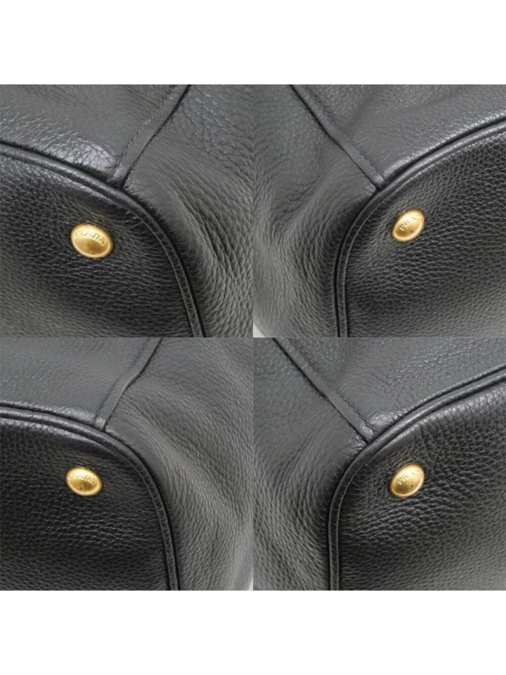 Prada Leather Tote Black Hand Shoulder - Picture 9 of 10